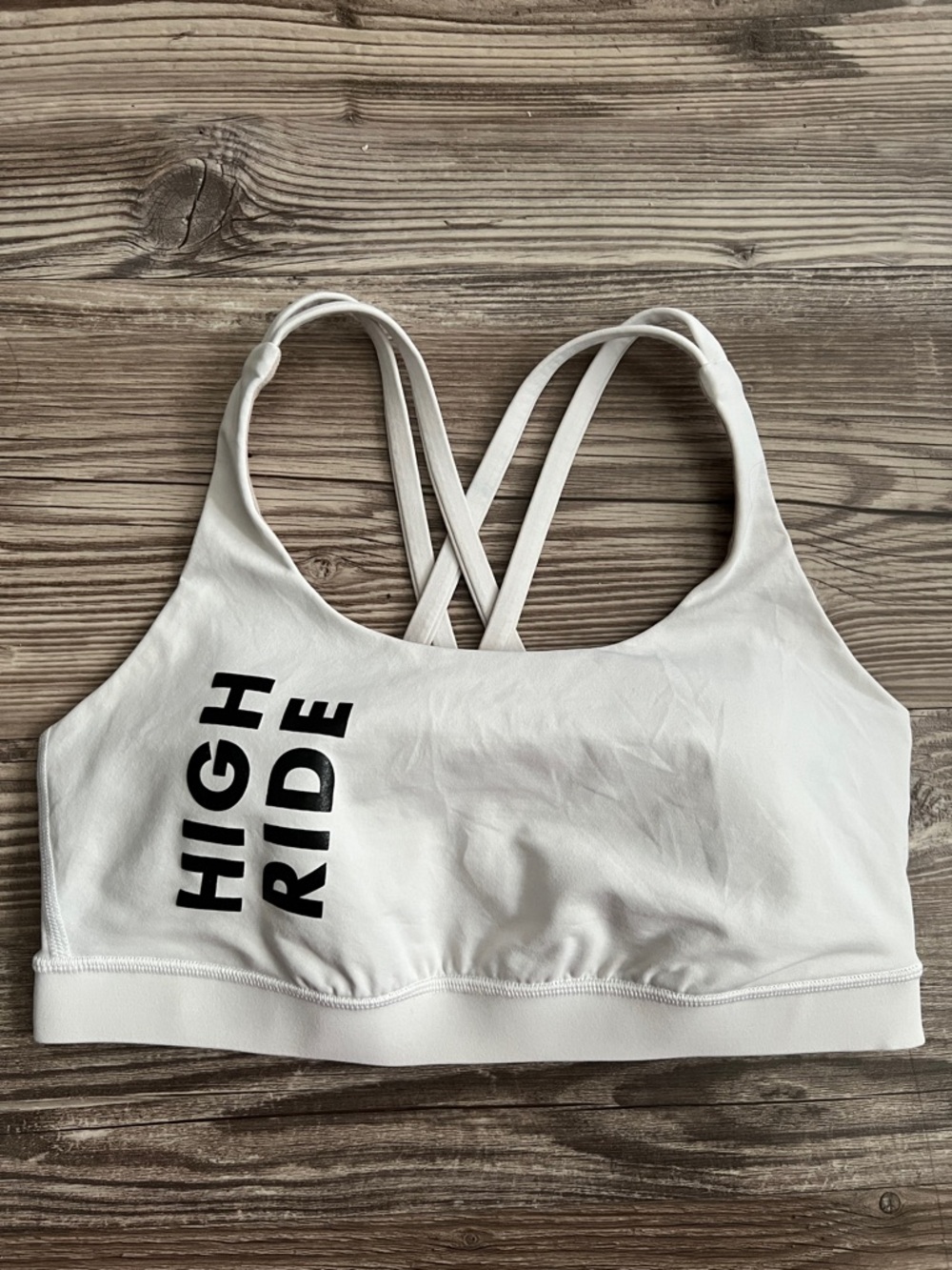 Lululemon Energy Bra *Medium Support, B–D Cups, High Ride, White Size 8